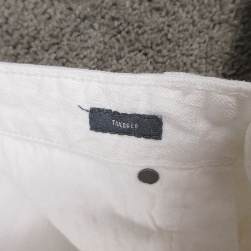 Bonobos Jeans Mens 33x28 White Tailored Fit Tapered Zip Fly Light Denim Pants - Picture 8 of 11